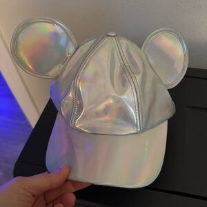 Disney EPCOT holographic silver hat